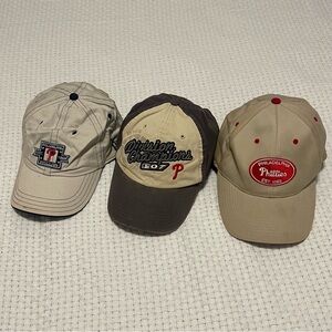 Philadelpia Phillies Classic Baseball Cap Set of 3 Adjustable Snapback Hats
